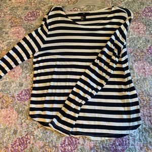 Blue and white striped shirt